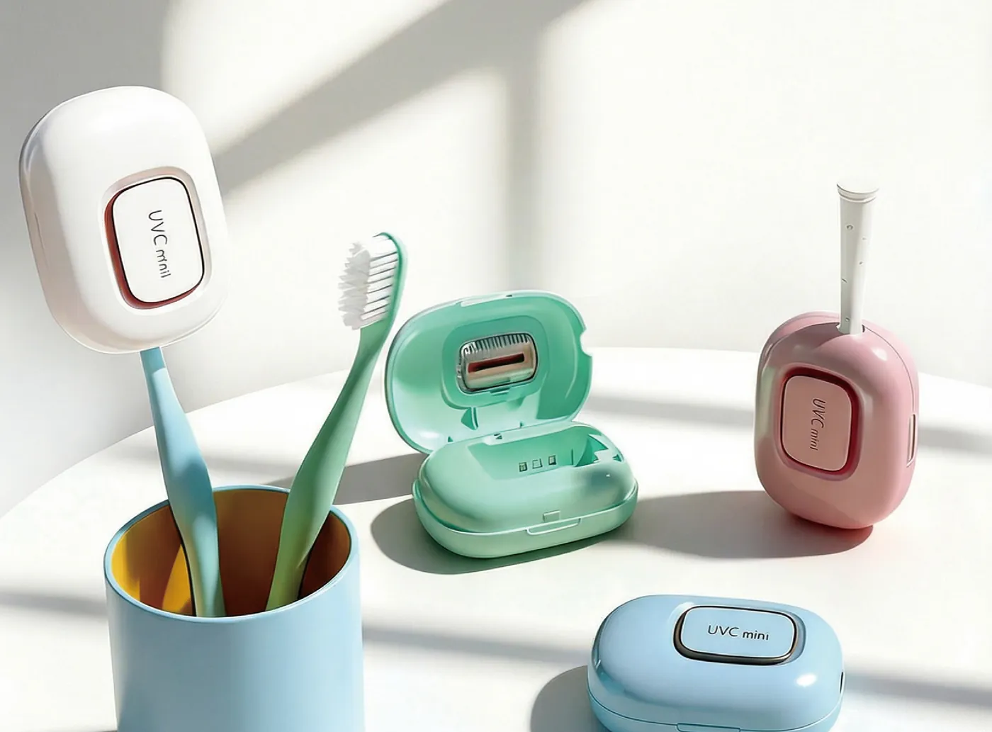 SIMTIFUL UVC toothbrush sanitizer cases product family